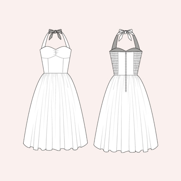 Hearts and Found pink pinup dress - Picture 3 of 3